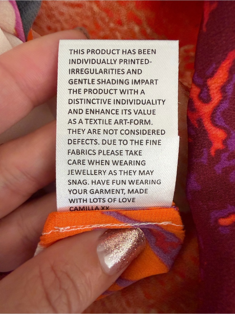 NWT CAMILLA Asymmetric Hardware Kaftan “Pretty As A Poppy” 100% Silk Crystal S/M - Picture 10 of 10